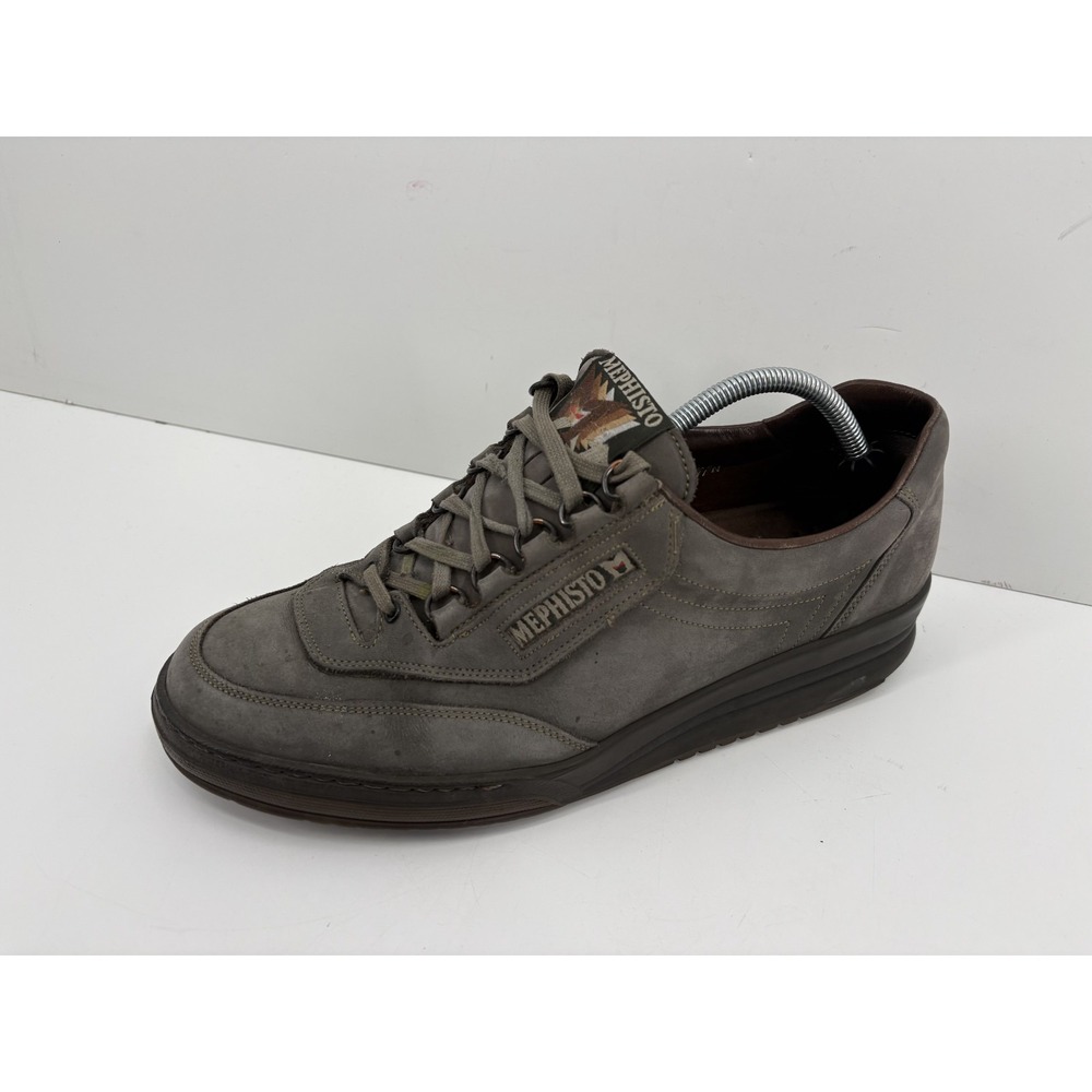 Mephisto Match Air Jet System Men's Comfort Walking Shoes Gray Leather, 11 N, 45